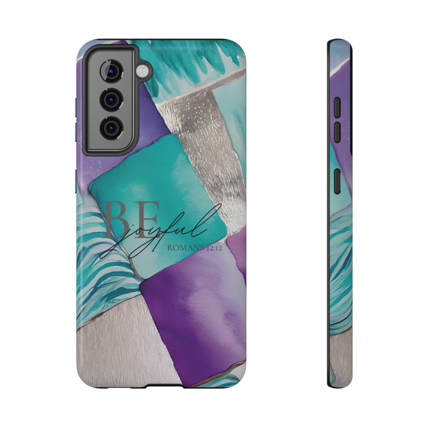 Be Joyful - Impact - Resistant Phone Case - Bible Verse (Patchwork) - Sacred Stylz