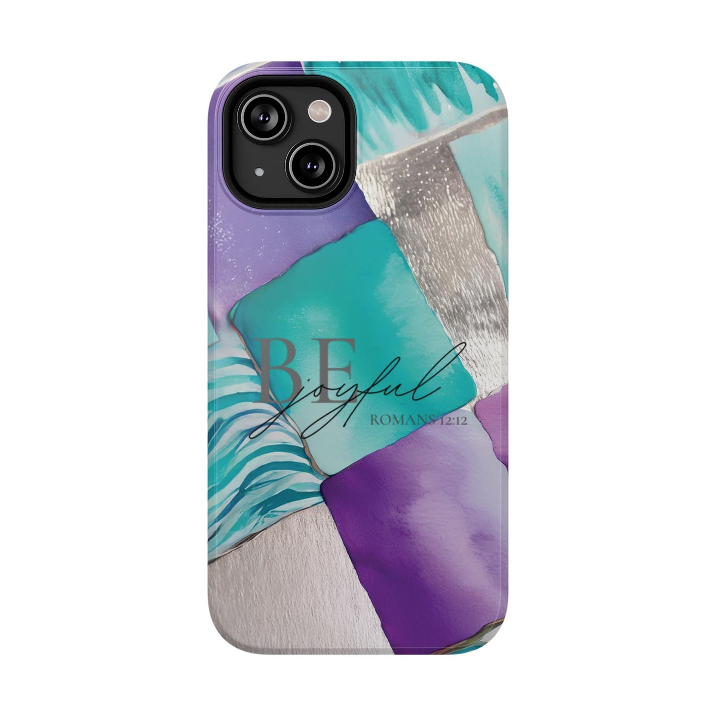 Be Joyful - Impact - Resistant Phone Case - Bible Verse (Patchwork) - Sacred Stylz