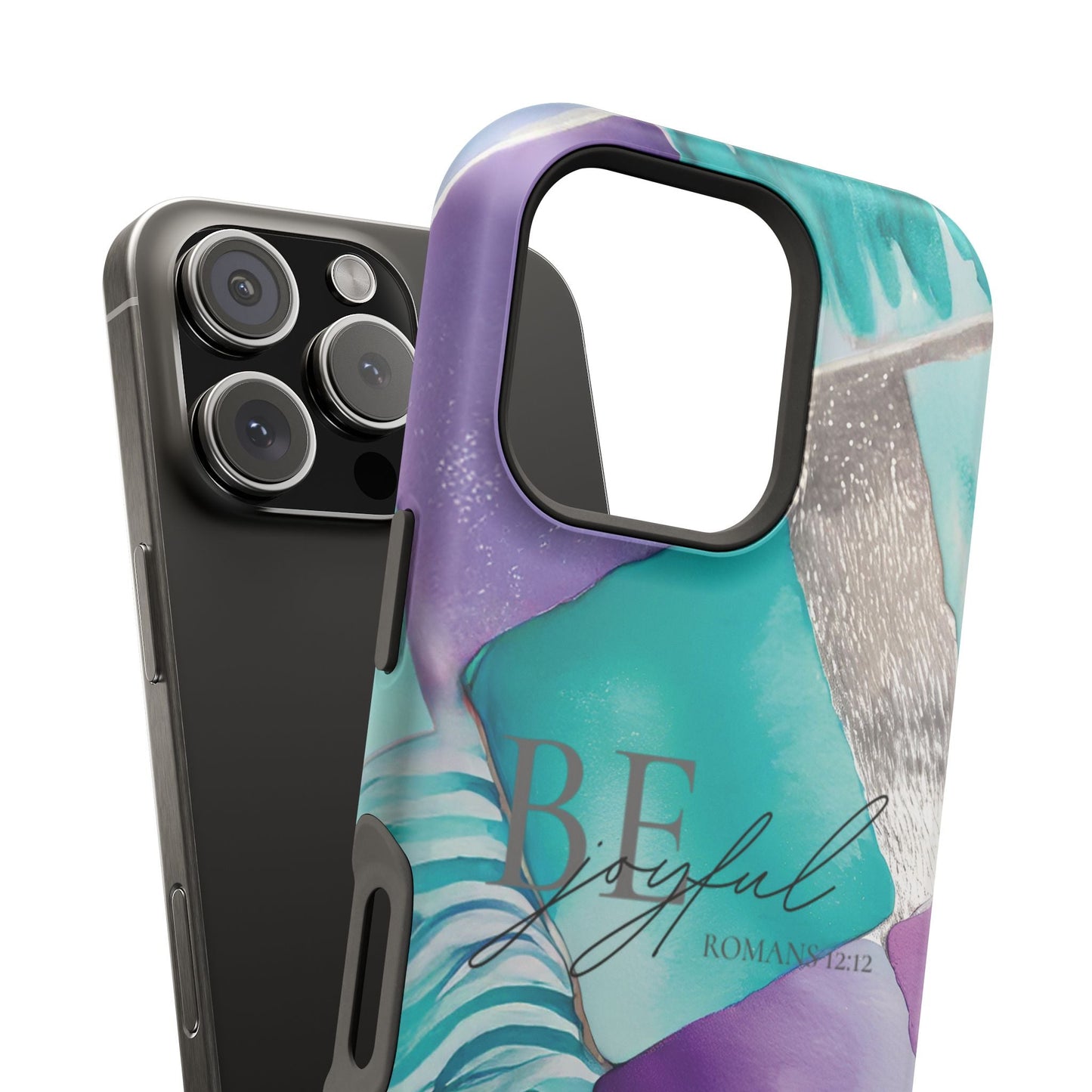 Be Joyful - Impact - Resistant Phone Case - Bible Verse (Patchwork) - Sacred Stylz