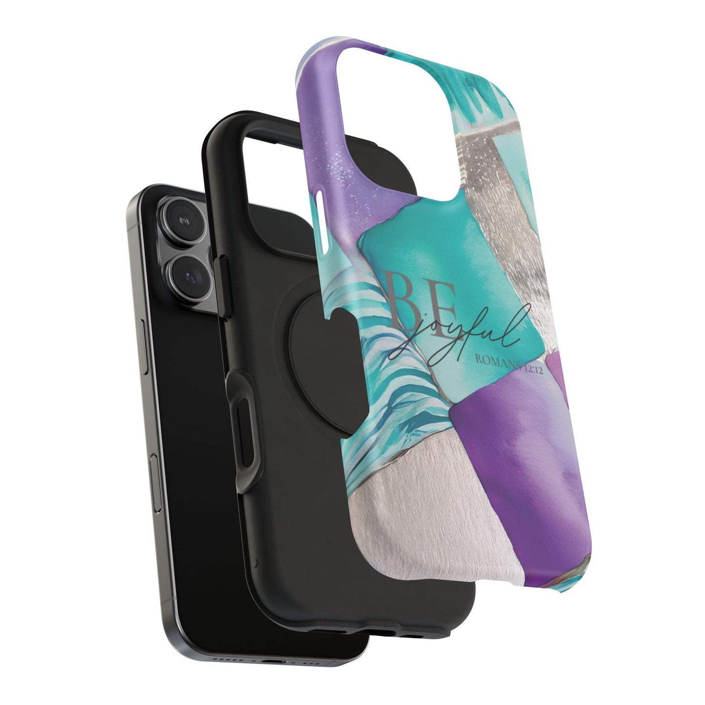 Be Joyful - Impact - Resistant Phone Case - Bible Verse (Patchwork) - Sacred Stylz