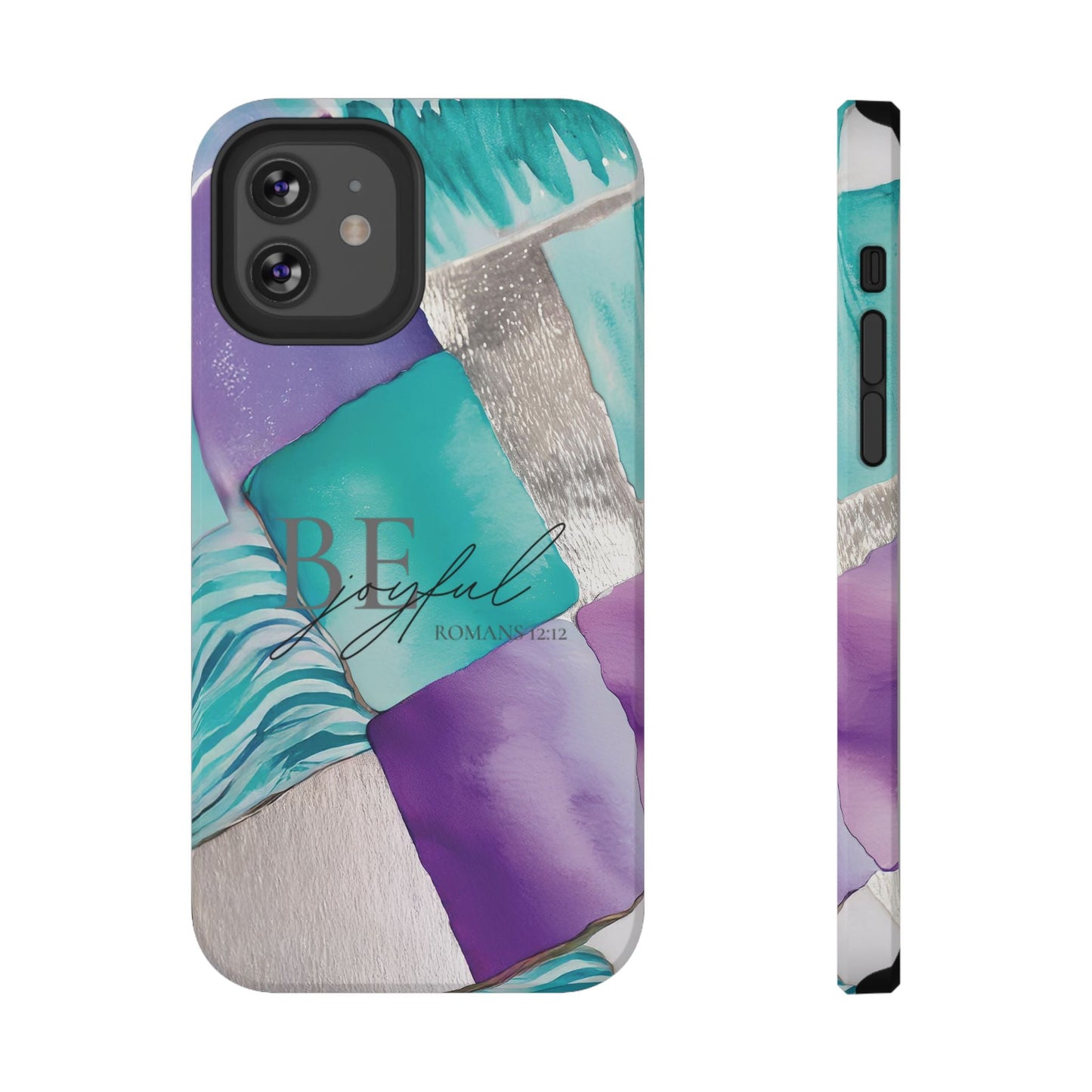 Be Joyful - Impact - Resistant Phone Case - Bible Verse (Patchwork) - Sacred Stylz
