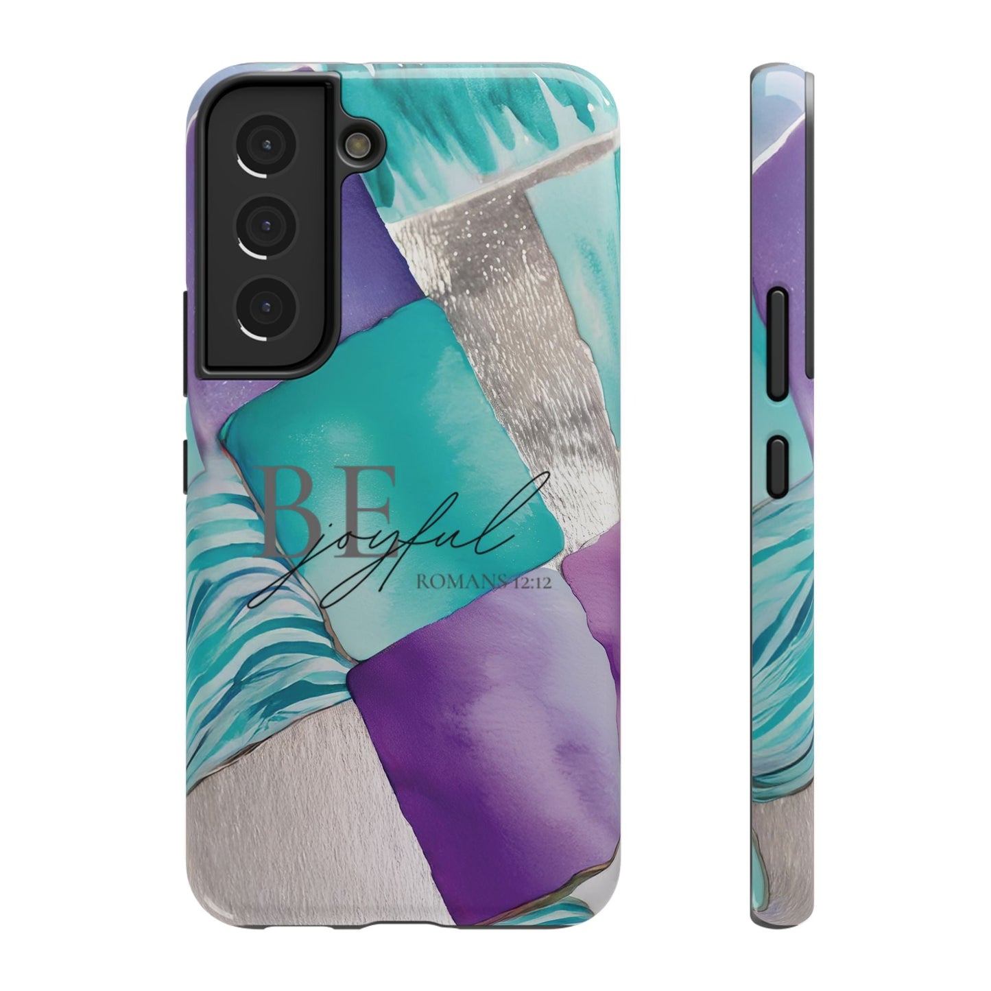 Be Joyful - Impact - Resistant Phone Case - Bible Verse (Patchwork) - Sacred Stylz