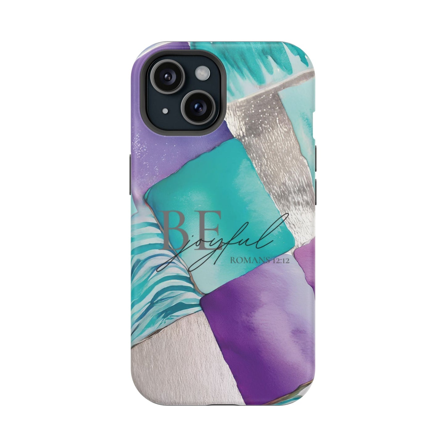 Be Joyful - Impact - Resistant Phone Case - Bible Verse (Patchwork) - Sacred Stylz
