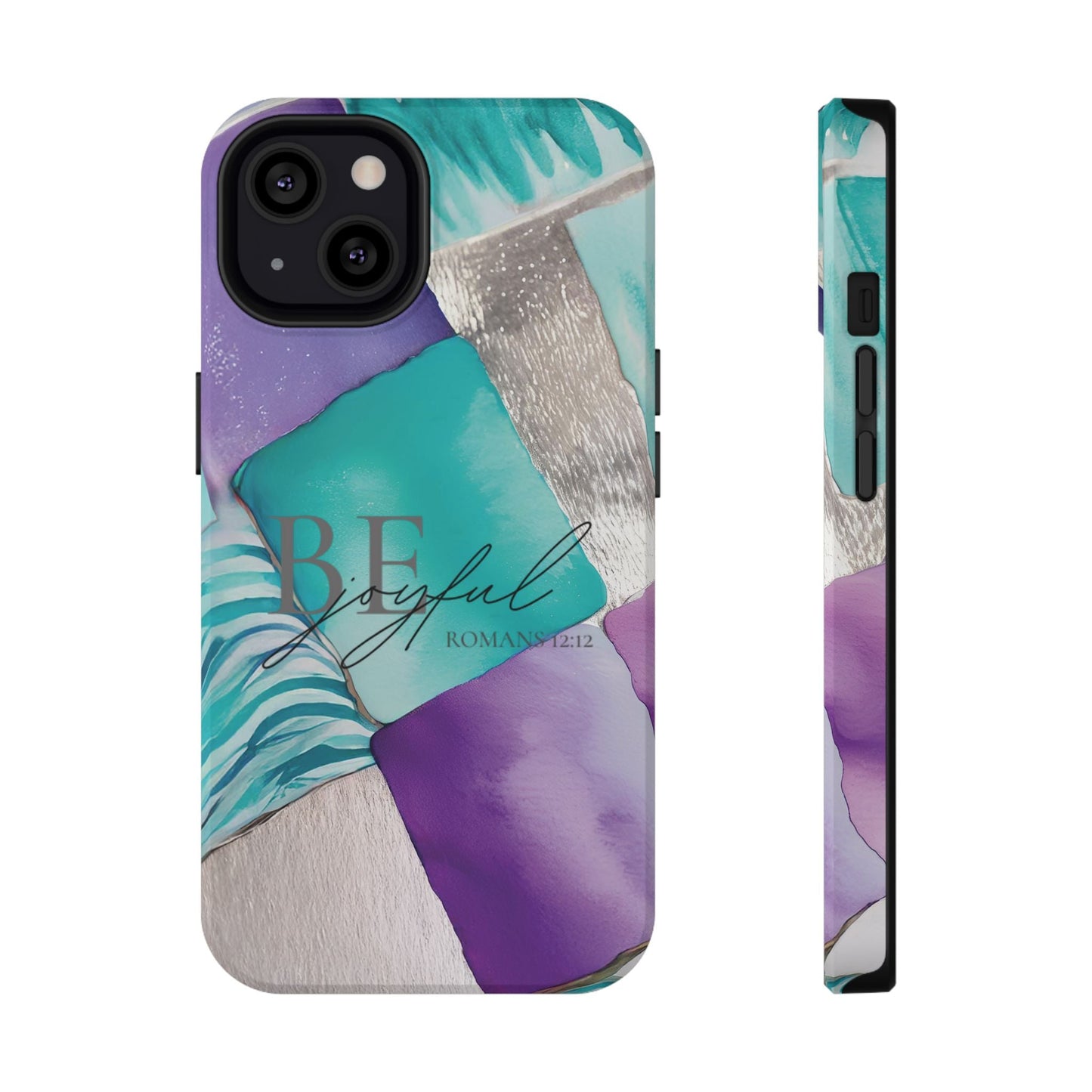 Be Joyful - Impact - Resistant Phone Case - Bible Verse (Patchwork) - Sacred Stylz