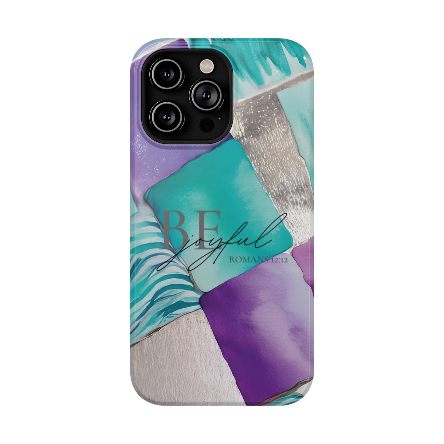 Be Joyful - Impact - Resistant Phone Case - Bible Verse (Patchwork) - Sacred Stylz