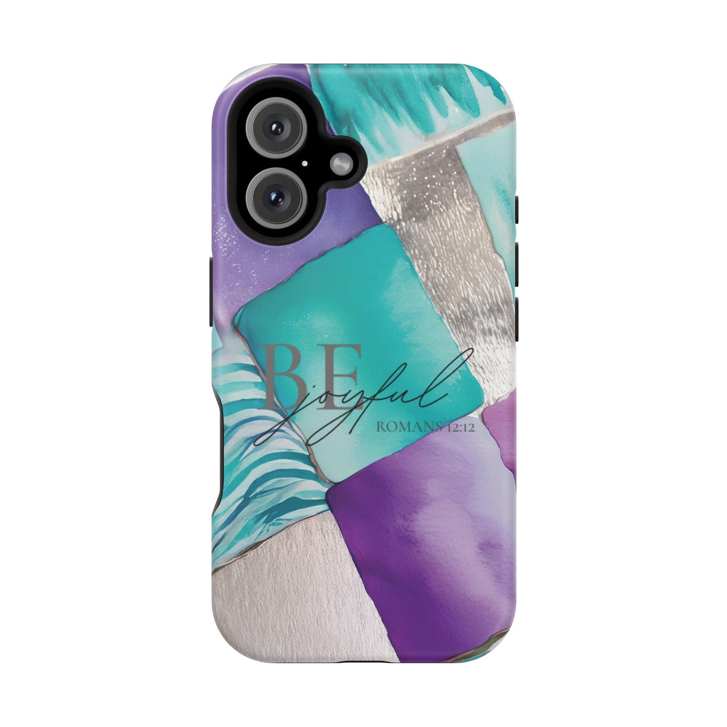 Be Joyful - Impact - Resistant Phone Case - Bible Verse (Patchwork) - Sacred Stylz