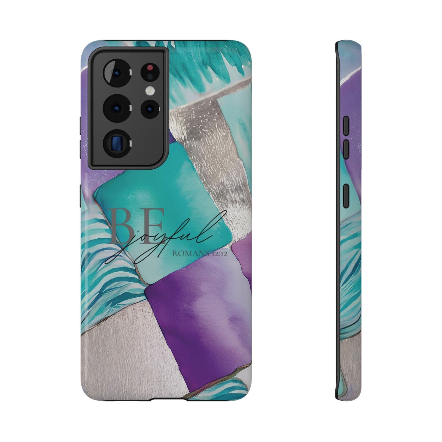 Be Joyful - Impact - Resistant Phone Case - Bible Verse (Patchwork) - Sacred Stylz