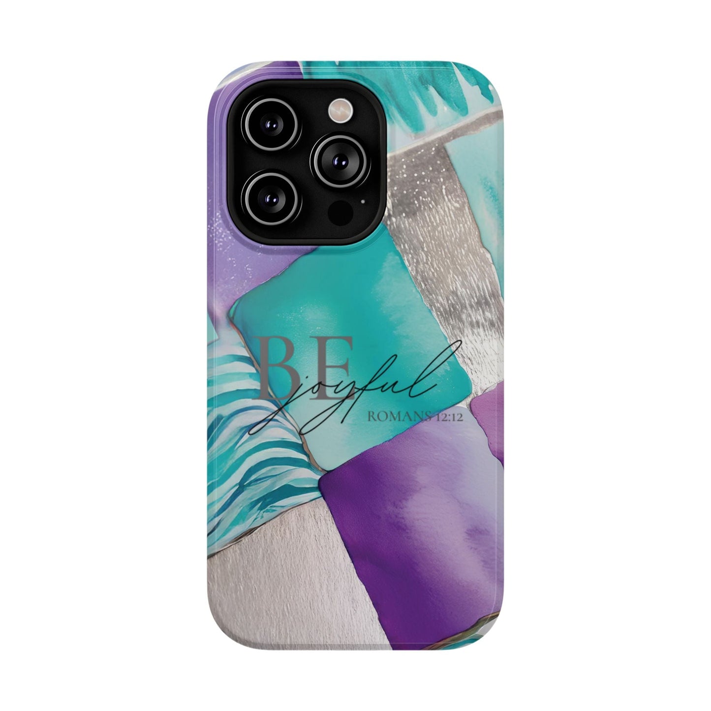 Be Joyful - Impact - Resistant Phone Case - Bible Verse (Patchwork) - Sacred Stylz