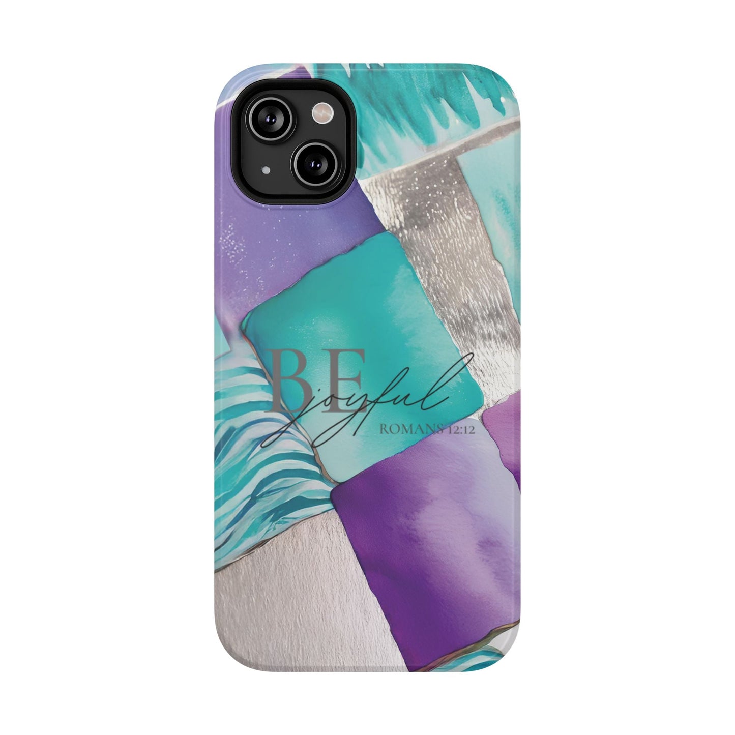 Be Joyful - Impact - Resistant Phone Case - Bible Verse (Patchwork) - Sacred Stylz