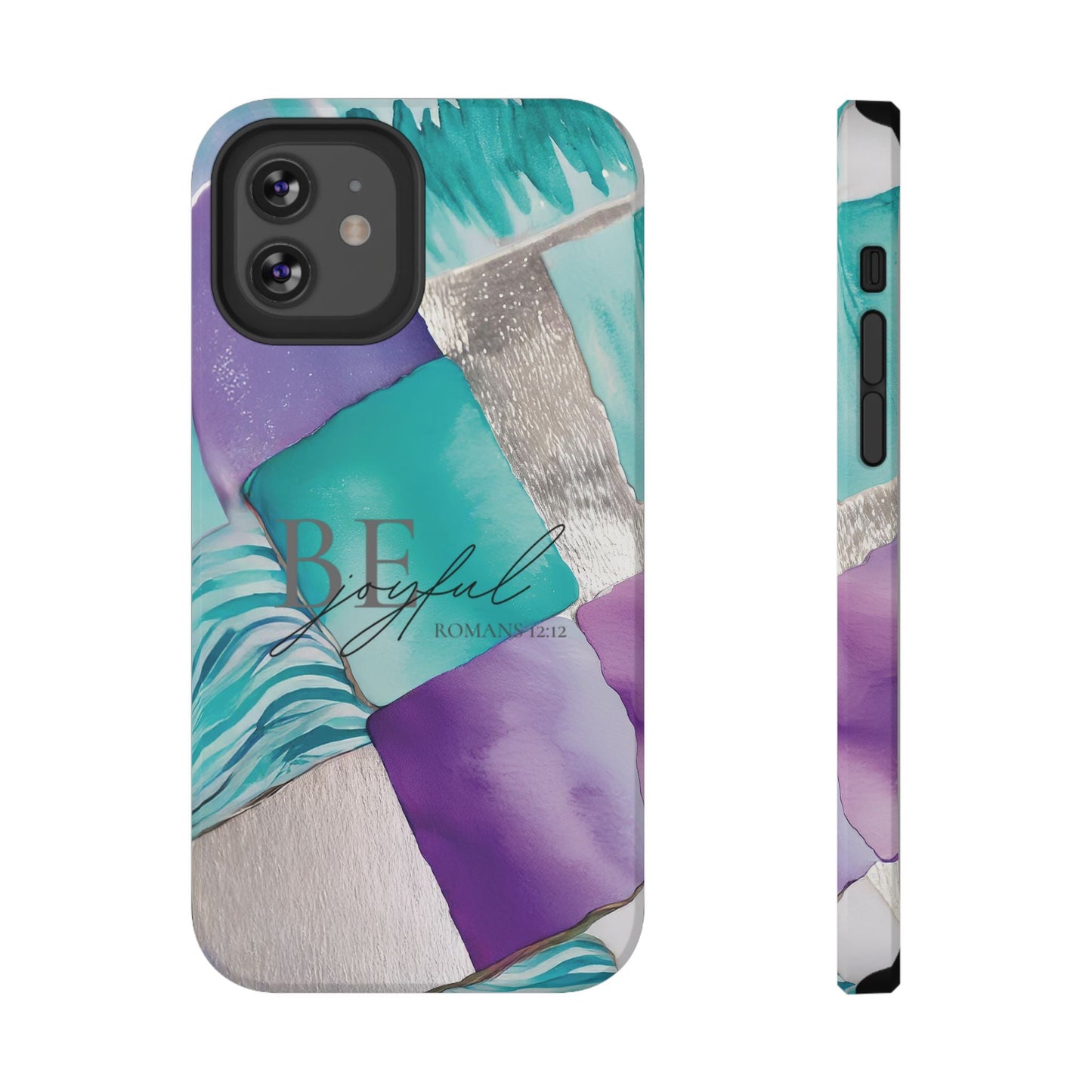 Be Joyful - Impact - Resistant Phone Case - Bible Verse (Patchwork) - Sacred Stylz