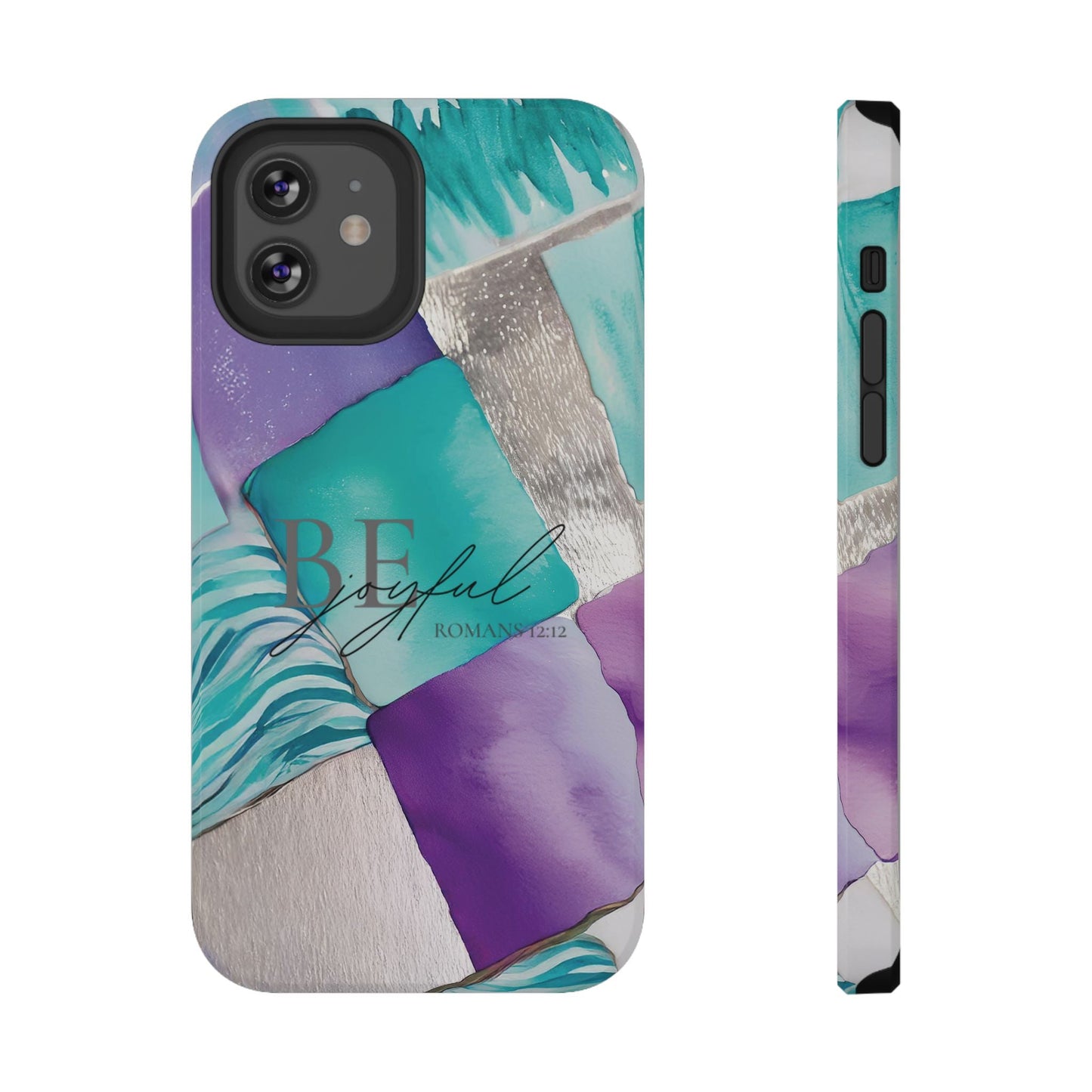 Be Joyful - Impact - Resistant Phone Case - Bible Verse (Patchwork) - Sacred Stylz