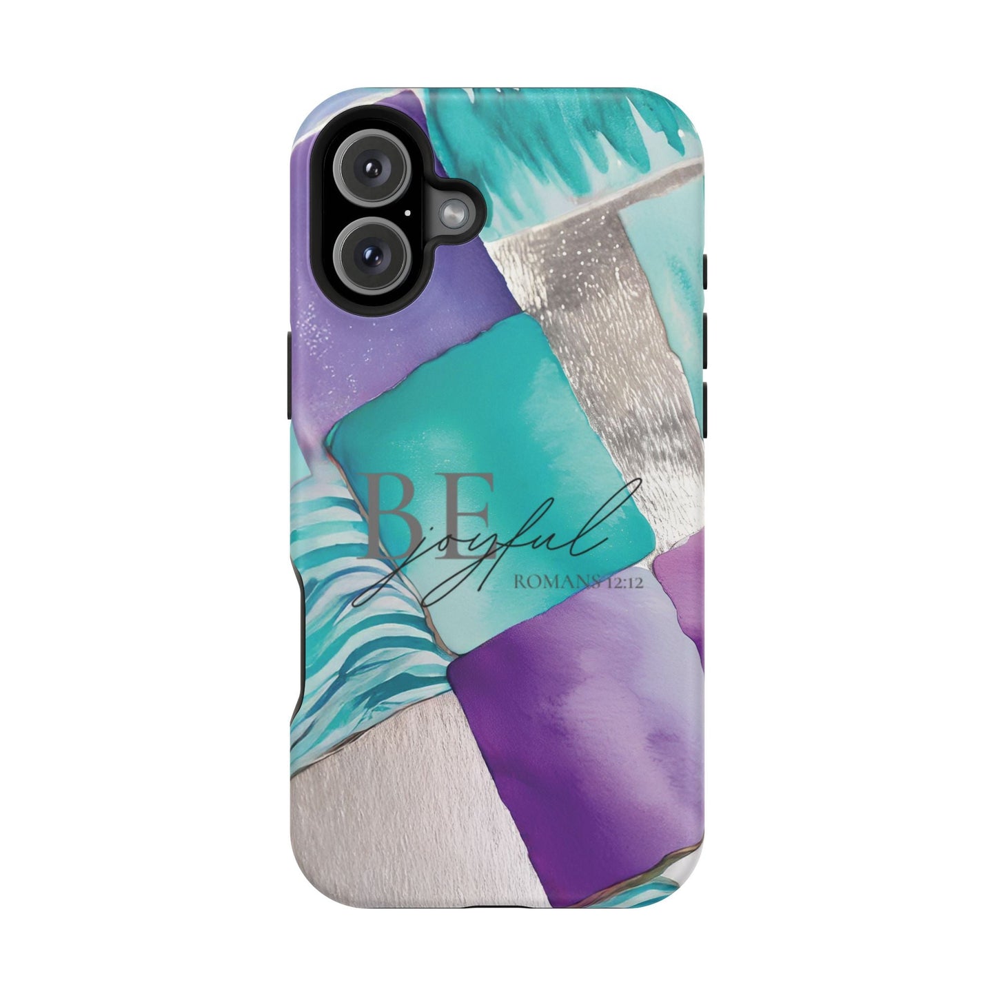Be Joyful - Impact - Resistant Phone Case - Bible Verse (Patchwork) - Sacred Stylz