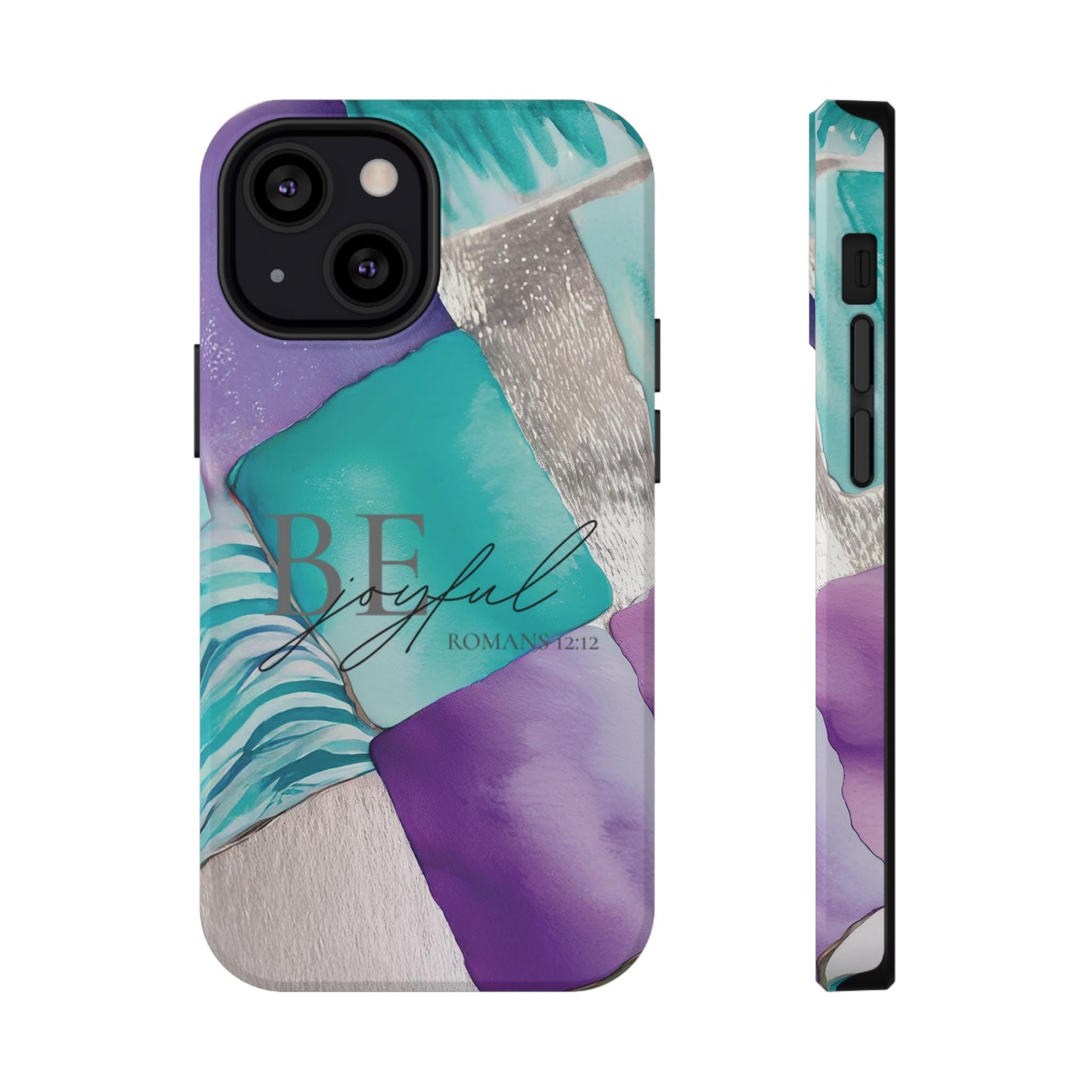Be Joyful - Impact - Resistant Phone Case - Bible Verse (Patchwork) - Sacred Stylz