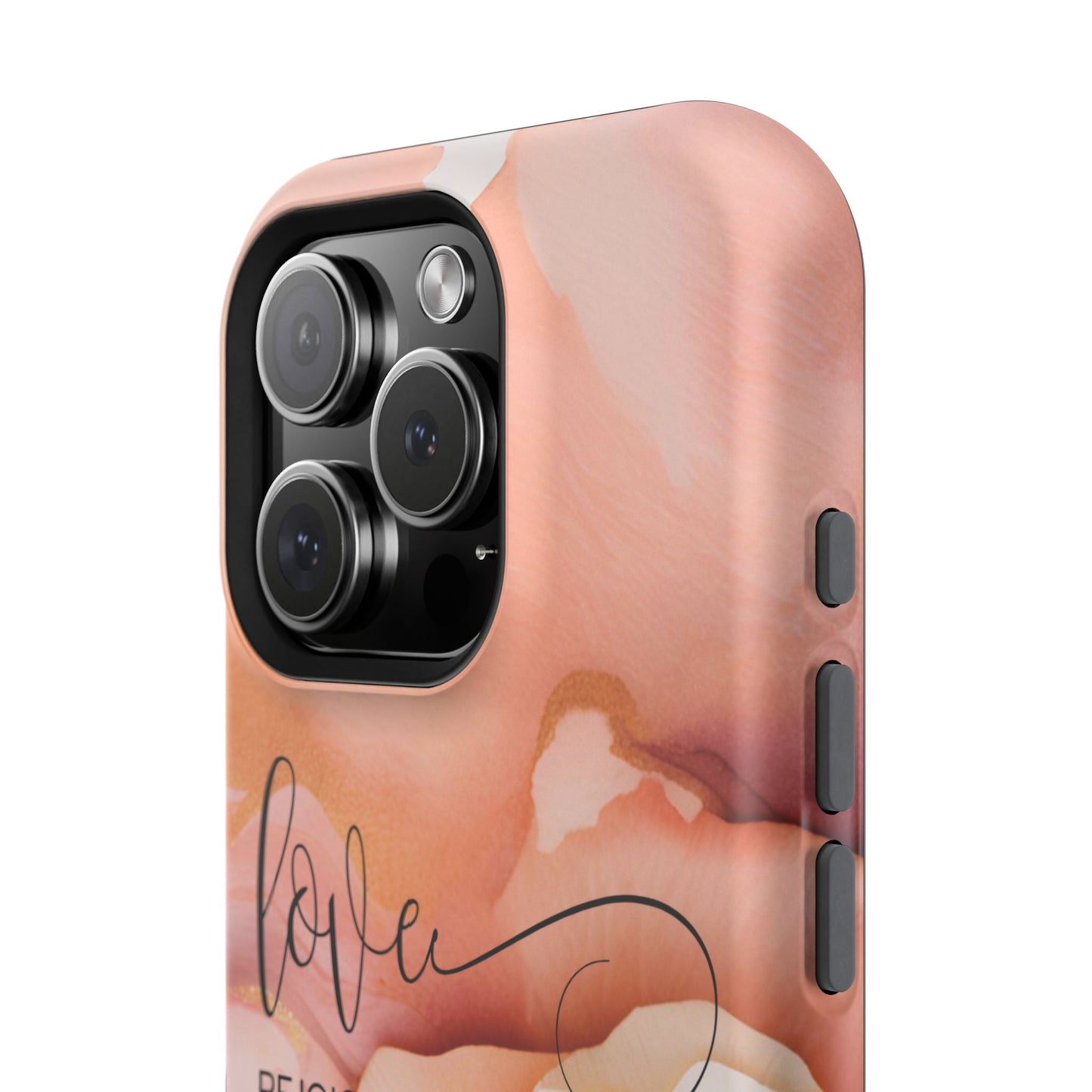 Love Rejoices - Impact - Resistant Phone Case - Bible Verse (Rose) - Sacred Stylz