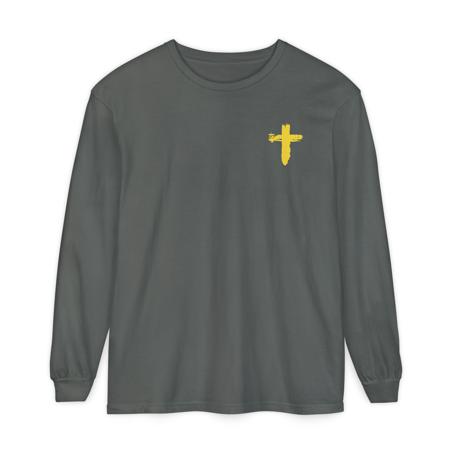 Man of Faith - Garment - dyed Long Sleeve T-Shirt - Sacred Stylz