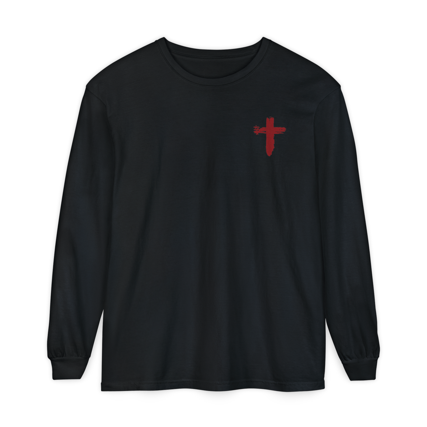 Man of Faith - Garment - dyed Long Sleeve T-Shirt - Sacred Stylz