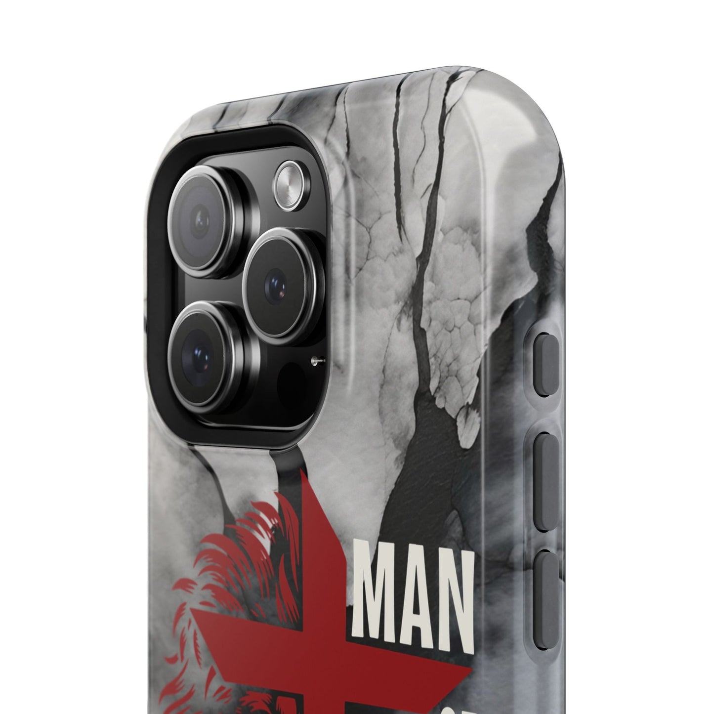 Man of Faith - Impact - Resistant Phone Case - Lion & Cross (Red) - Sacred Stylz