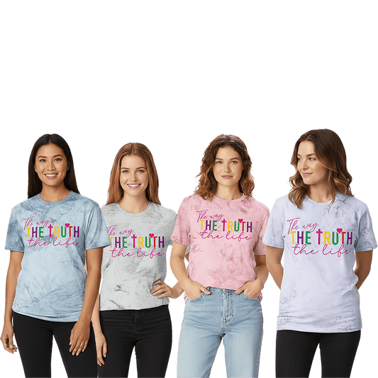 The Way, The Truth, The Life - Color Blast T-Shirt - 4 Colors - Sacred Stylz