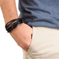 To My Favorite Guy - Men's Cross Leather Bracelet - Sacred Stylz