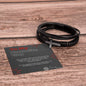 To My Favorite Guy - Men's Cross Leather Bracelet - Sacred Stylz