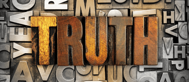 "TRUTH" wooden cutout