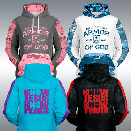 3 Sweatshirts with different designs