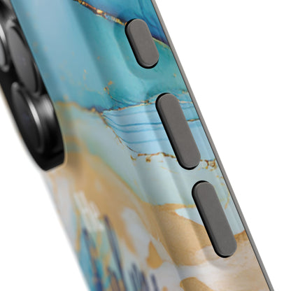 He Calms the Storm- Magnetic Tough Phone Case - Bible Verse (Ocean Marble) - (Fits Samsung & Apple)