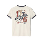 1776 Land of The Free | Vintage America Ringer Tee - Sacred Stylz