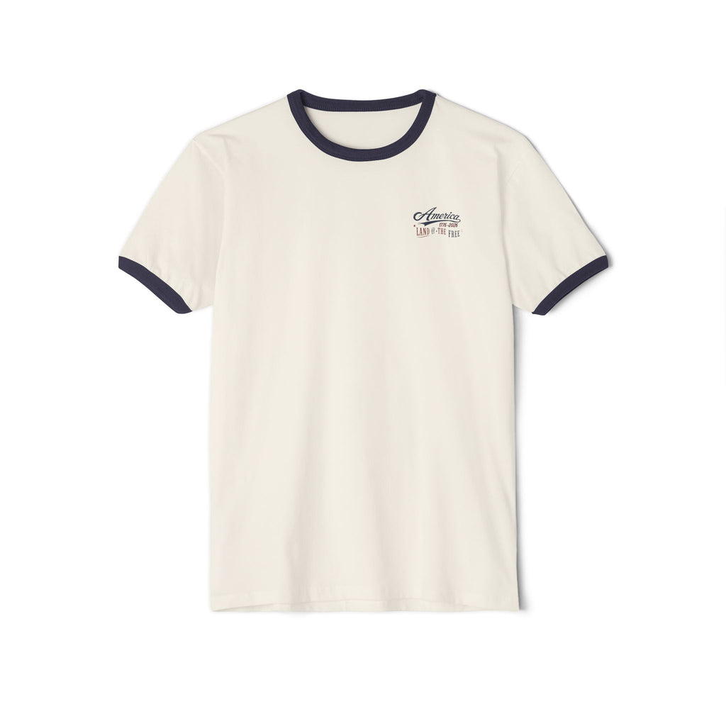 1776 Land of The Free | Vintage America Ringer Tee - Sacred Stylz