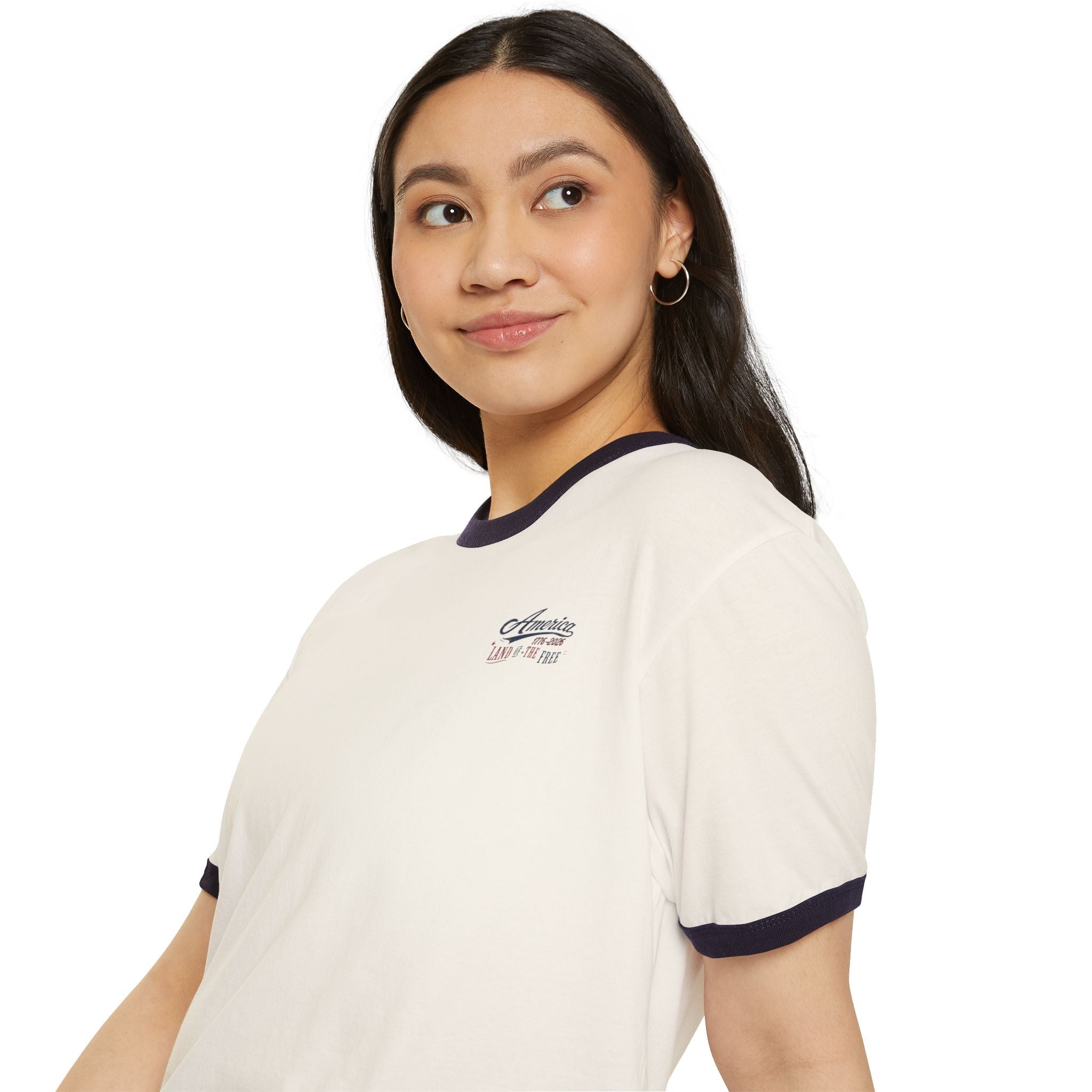1776 Land of The Free | Vintage America Ringer Tee - Sacred Stylz