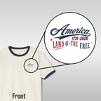 1776 Land of The Free | Vintage America Ringer Tee - Sacred Stylz