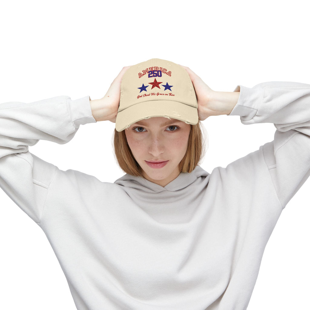 250 Years America | God Shed His Grace on Thee | Unisex Vintage Cap - 5 Colors - Sacred Stylz