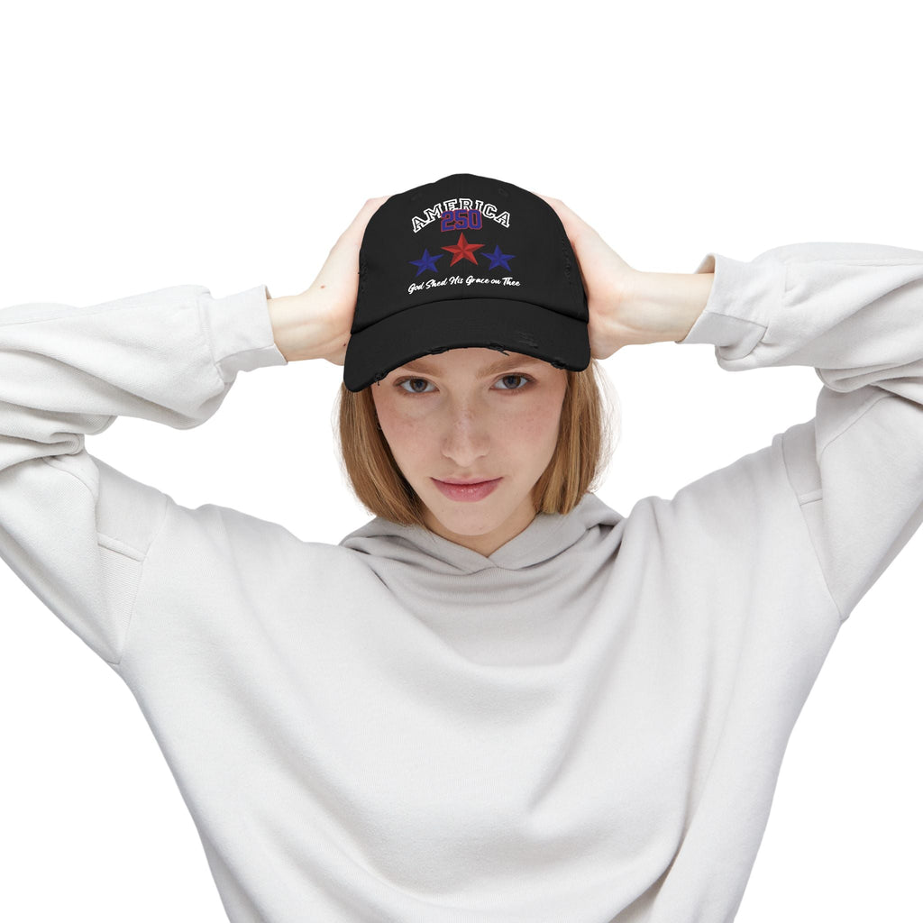 250 Years America | God Shed His Grace on Thee | Unisex Vintage Cap - 5 Colors - Sacred Stylz