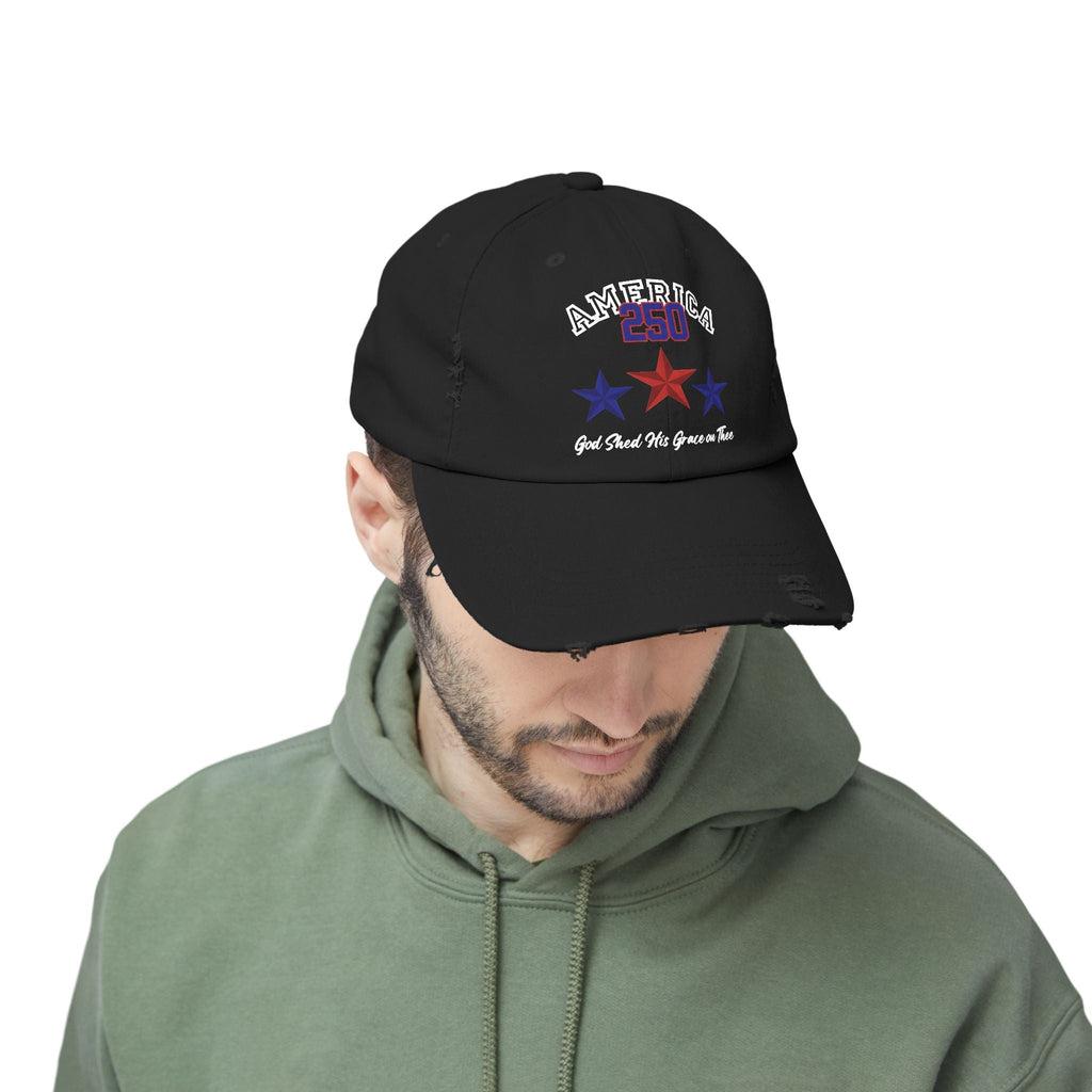 250 Years America | God Shed His Grace on Thee | Unisex Vintage Cap - 5 Colors - Sacred Stylz
