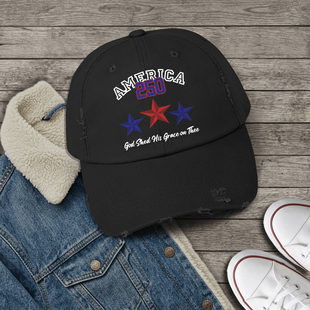 250 Years America | God Shed His Grace on Thee | Unisex Vintage Cap - 5 Colors - Sacred Stylz