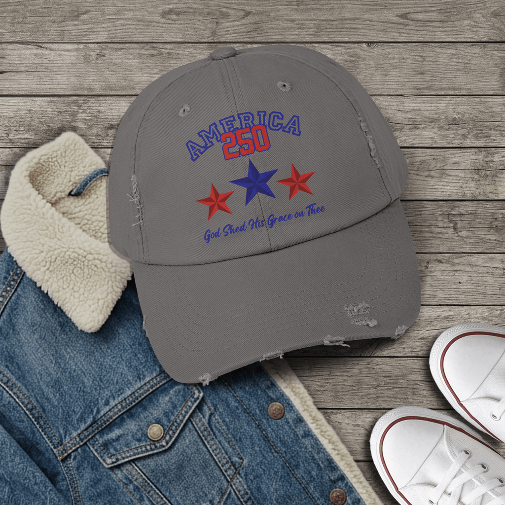250 Years America | God Shed His Grace on Thee | Unisex Vintage Cap - 5 Colors - Sacred Stylz
