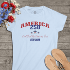 250 Years America | God Shed His Grace on Thee | Women's Softstyle Tee - Sacred Stylz