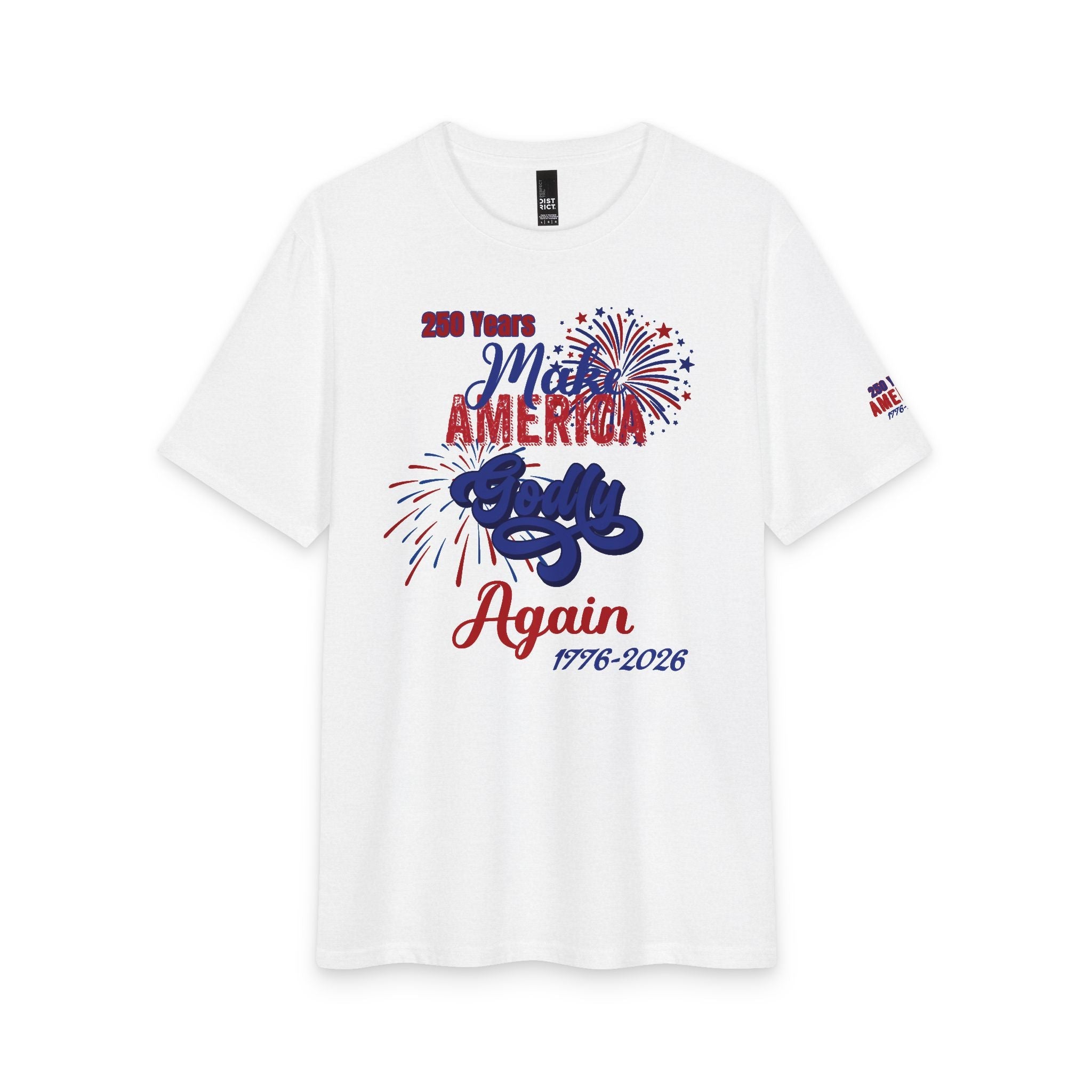 250 Years | Make America Godly Again Tri-Blend Tee-3 Colors (Maritime Frost/White/Heathered Grey) - Sacred Stylz