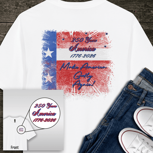 250 Years | Make America Godly Again Tri-Blend Tee-3 Colors (White/Royal Frost/Black) - Sacred Stylz