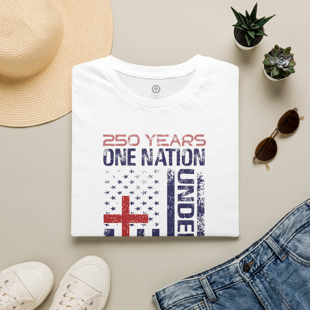 250 Years | One Nation Under God / Jesus Has My Back Unisex T-shirt - 3 Colors - Sacred Stylz