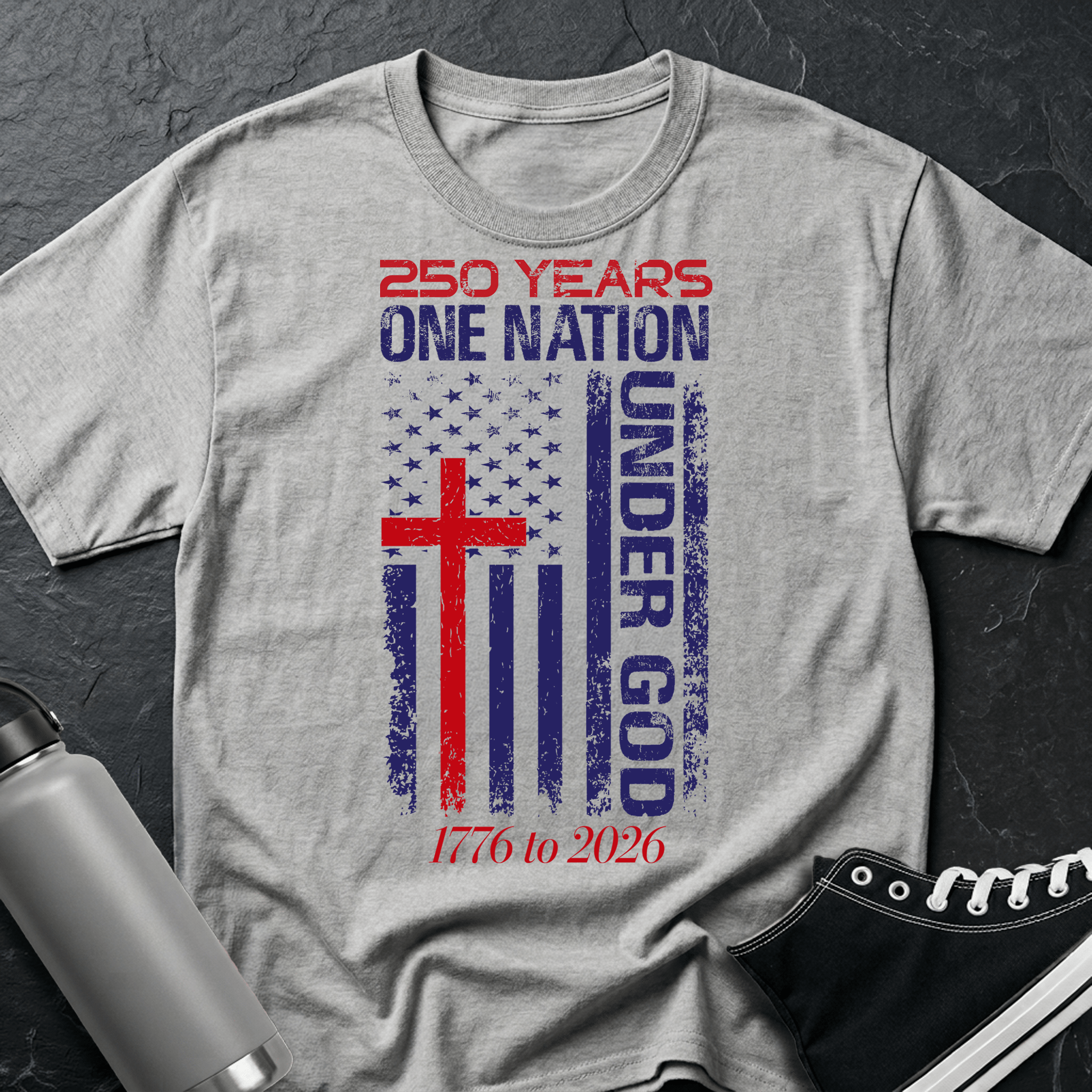 250 Years | One Nation Under God / Jesus Has My Back Unisex T-shirt - 3 Colors - Sacred Stylz