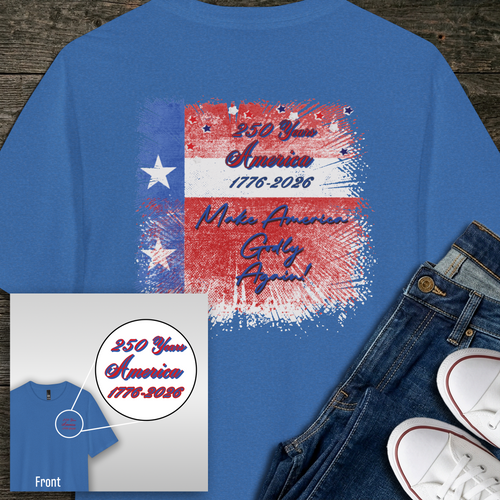 250 Years | Make America Godly Again Tri-Blend Tee-3 Colors (White/Royal Frost/Black)