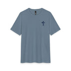 God Bless America Tri-Blend Tee - 3 Colors (Heathered Grey/White/Flint Blue Heather)