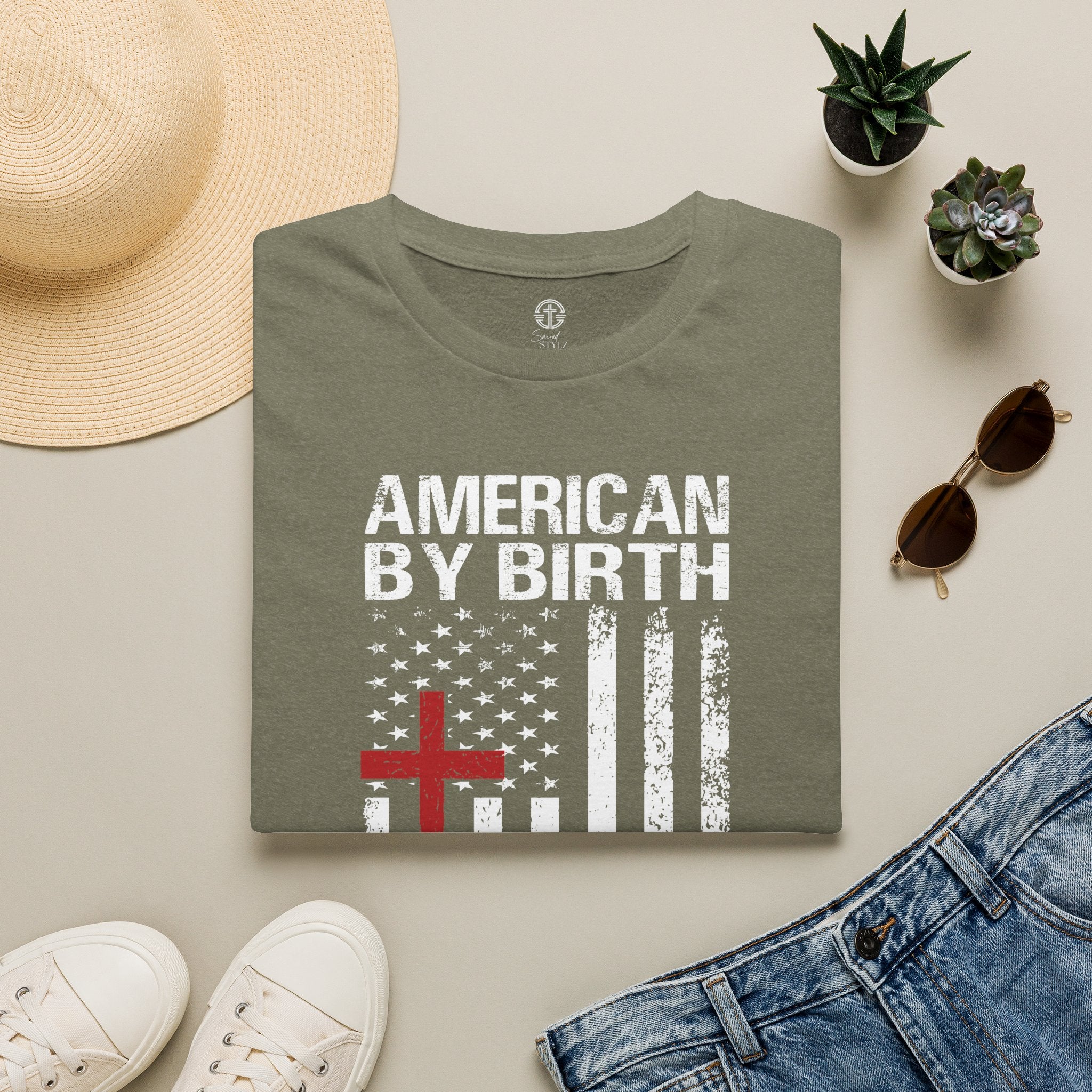 American by Birth | Jesus Has My Back Unisex T-shirt - 4 Colors
