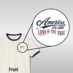 1776 Land of The Free | Vintage America Ringer Tee