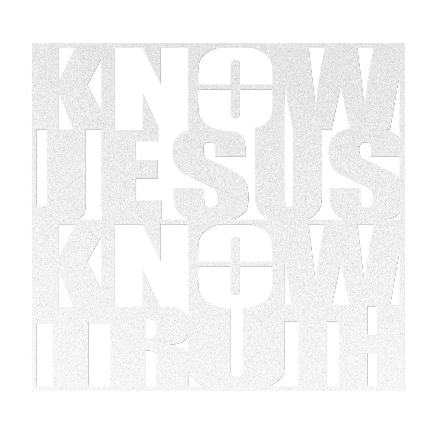 Know/No Jesus, Know/No Truth- Dual Message Metal Sign