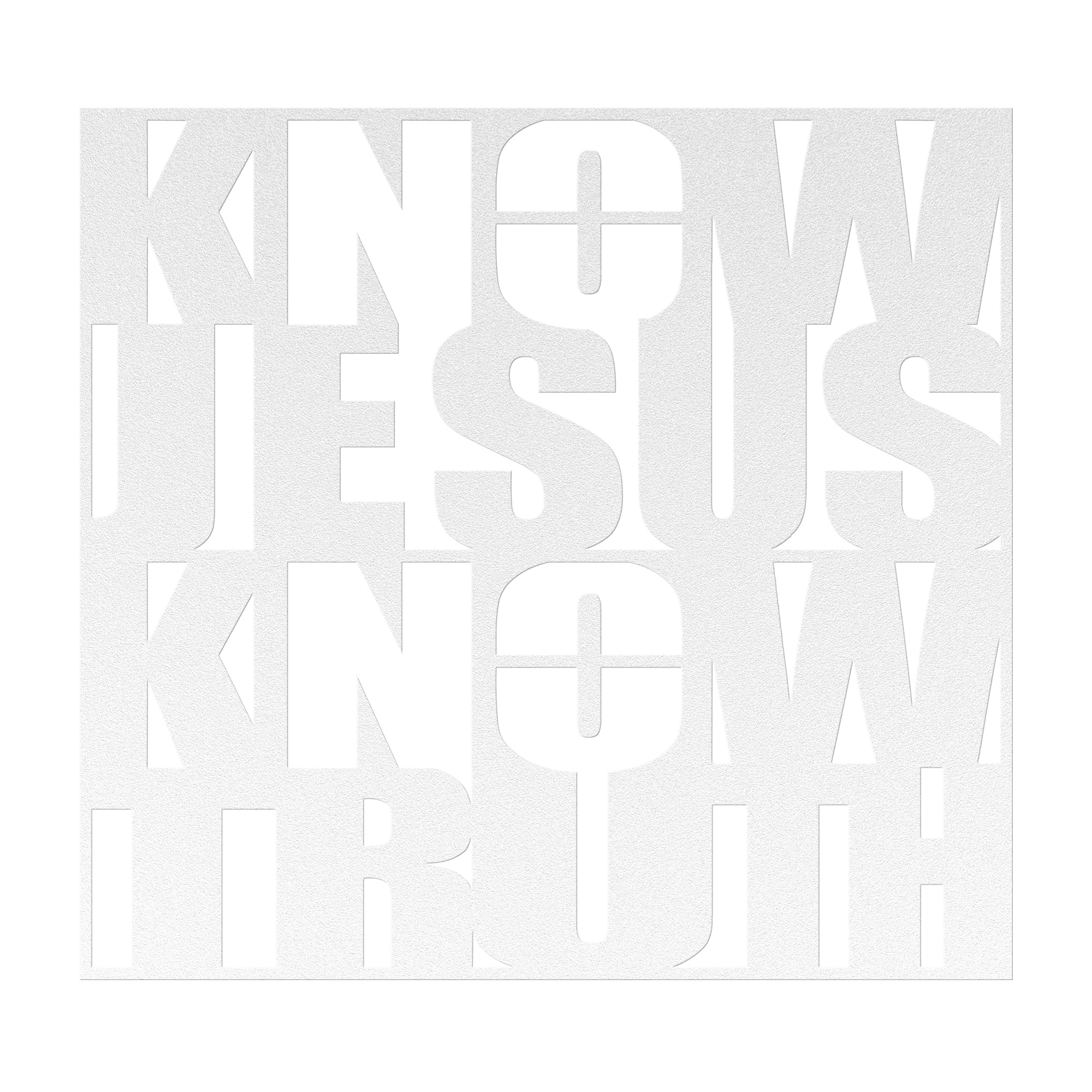 Know/No Jesus, Know/No Truth- Dual Message Metal Sign - Sacred Stylz