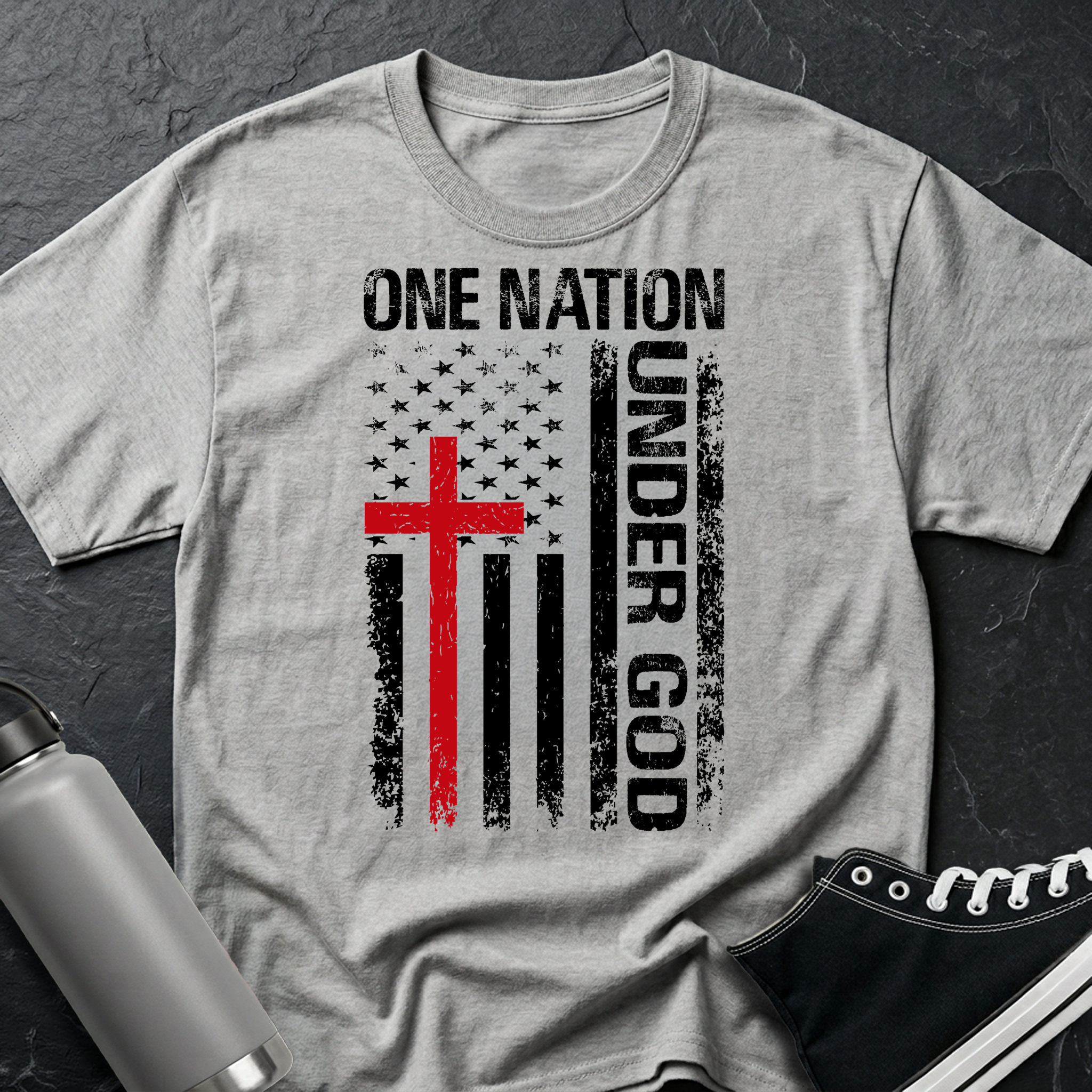 One Nation Under God / Jesus Has My Back Unisex T-shirt - 5 Colors