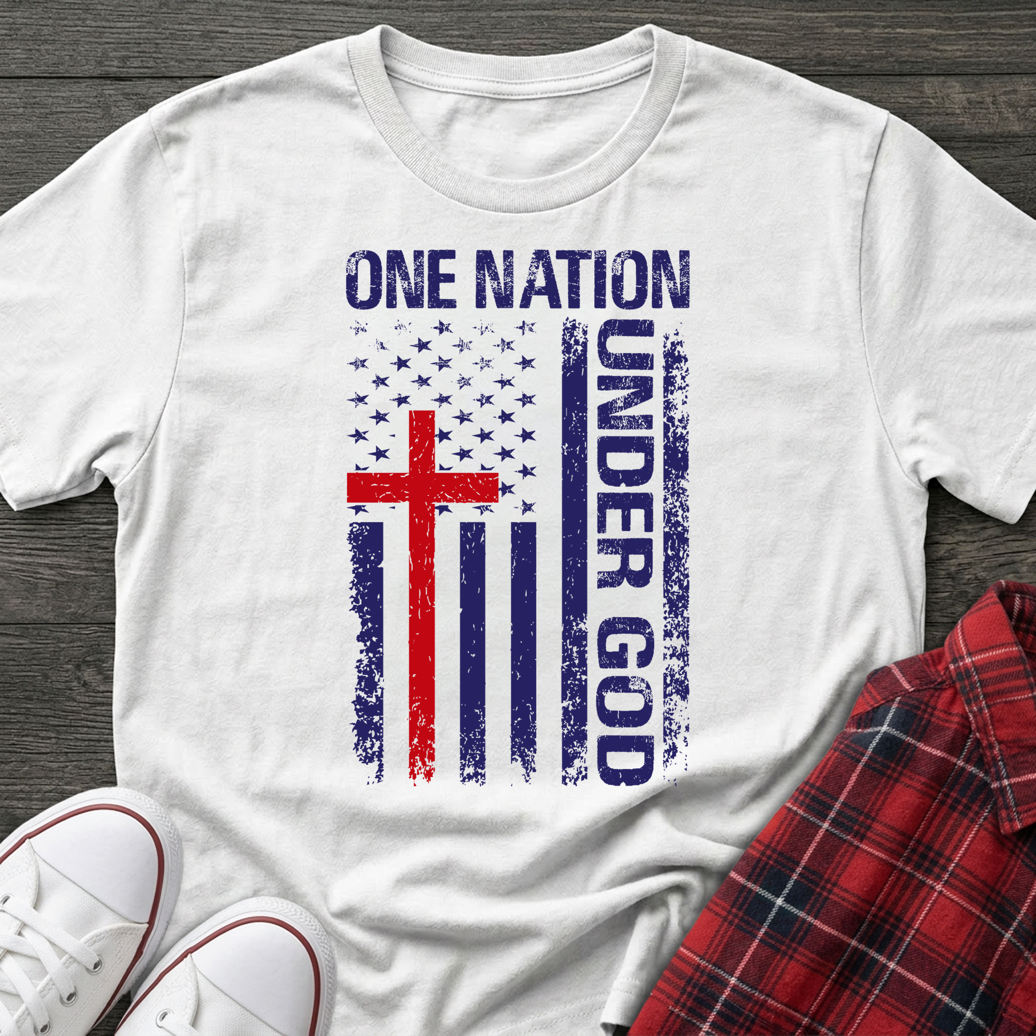 One Nation Under God / Jesus Has My Back Unisex T-shirt - 5 Colors