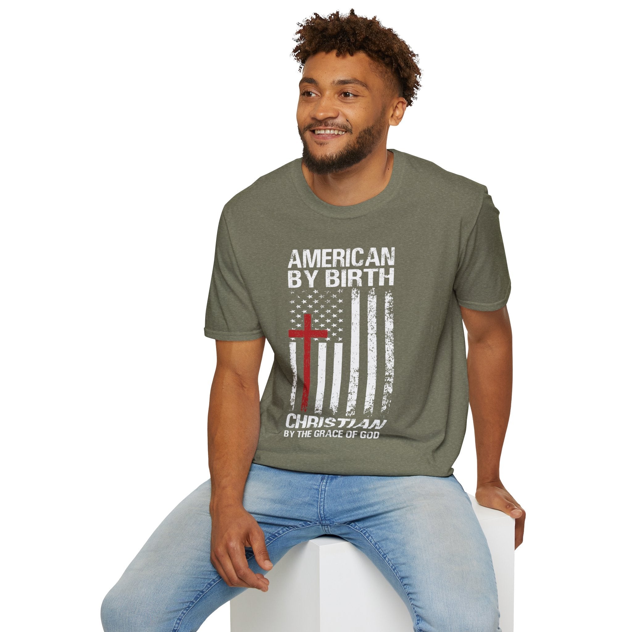 American by Birth | Jesus Has My Back Unisex T-shirt - 4 Colors - Sacred Stylz